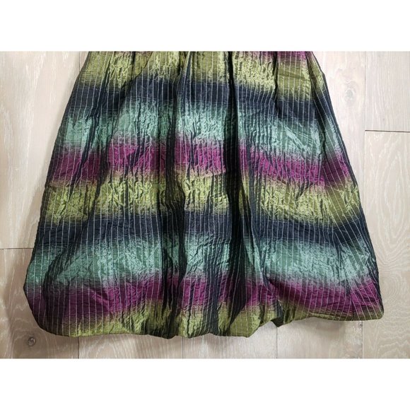 Vivienne Tam Dress 6 Multicolor Silk Cotton Blend Iridescent Shimmer - Picture 6 of 10